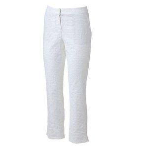 Dana Buchman Damask Brocade White Pants Size 16